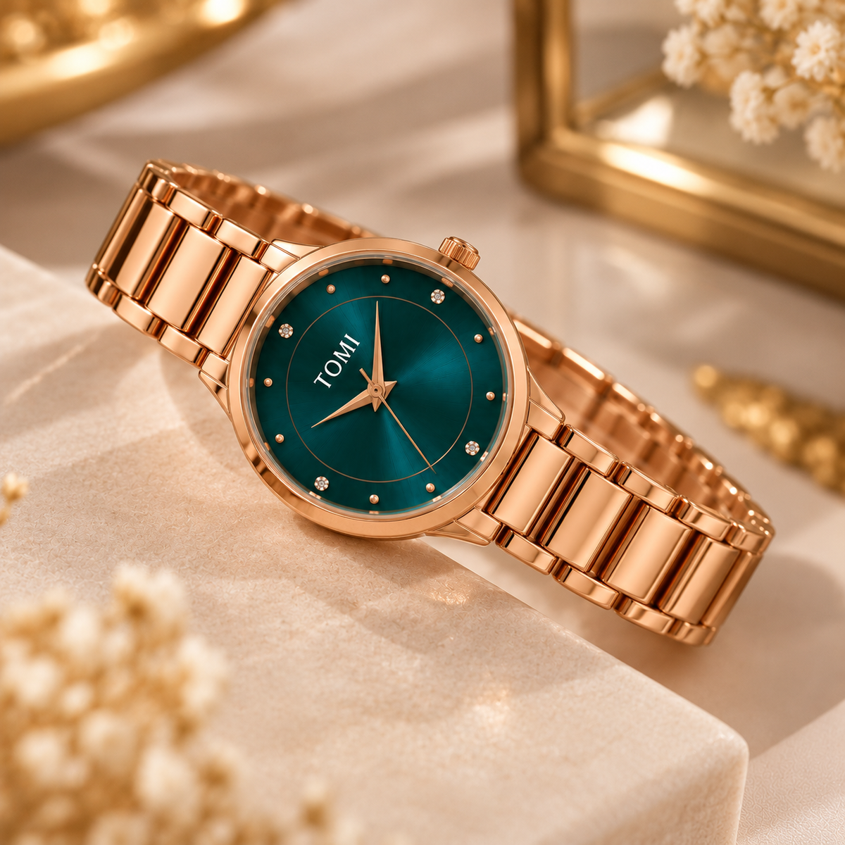 Ocean Vintage Rose Gold Oval Dial
