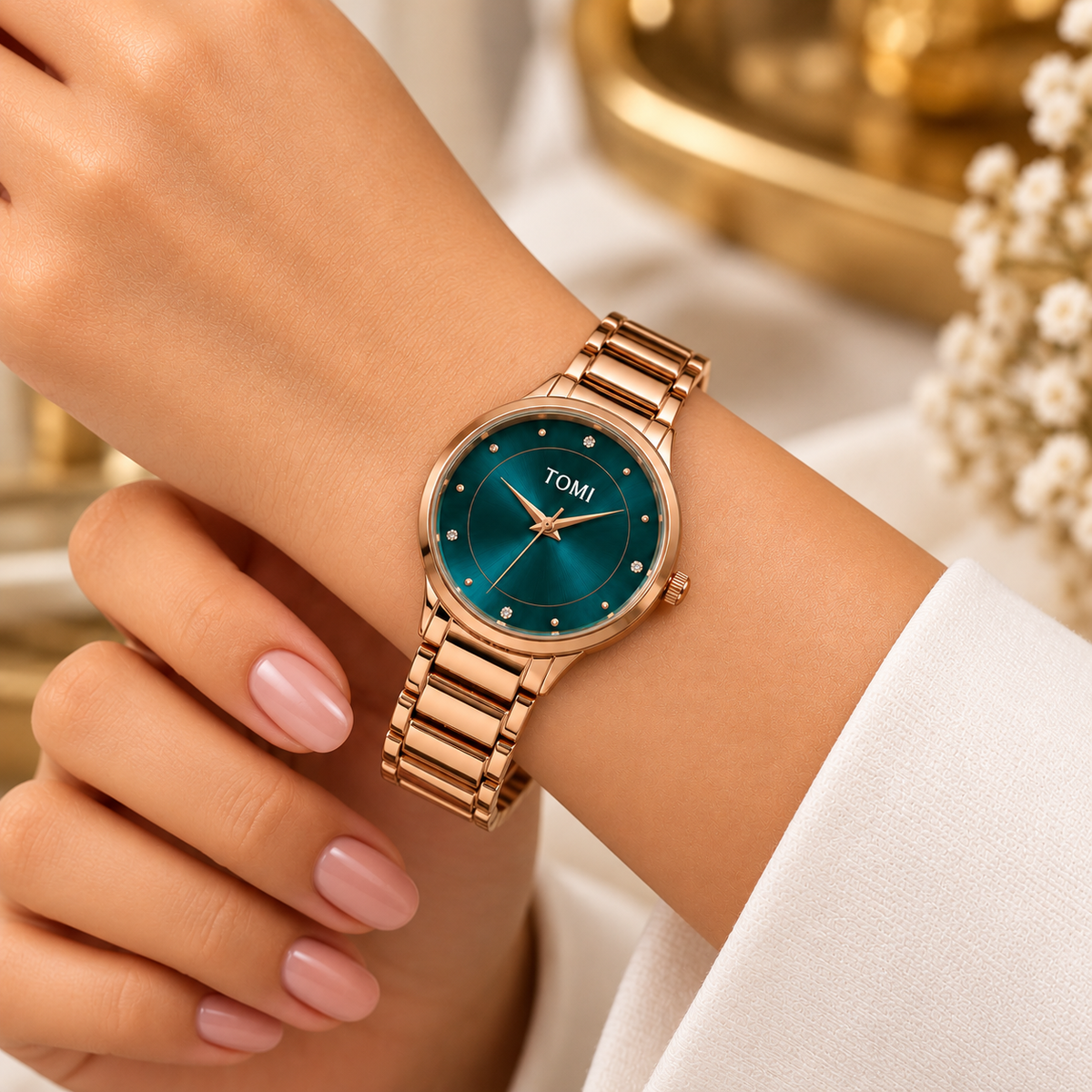 Ocean Vintage Rose Gold Oval Dial