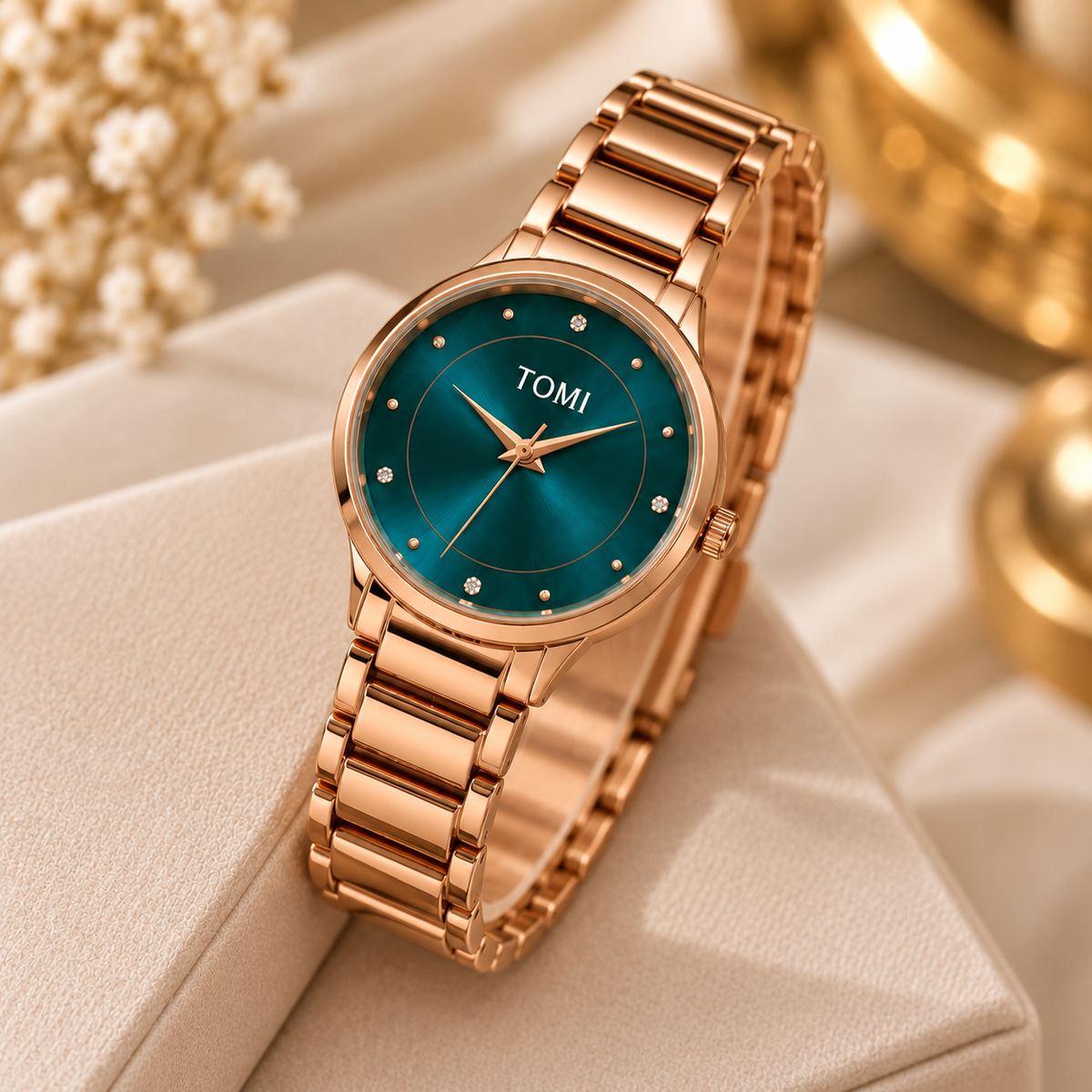 Ocean Vintage Rose Gold Oval Dial