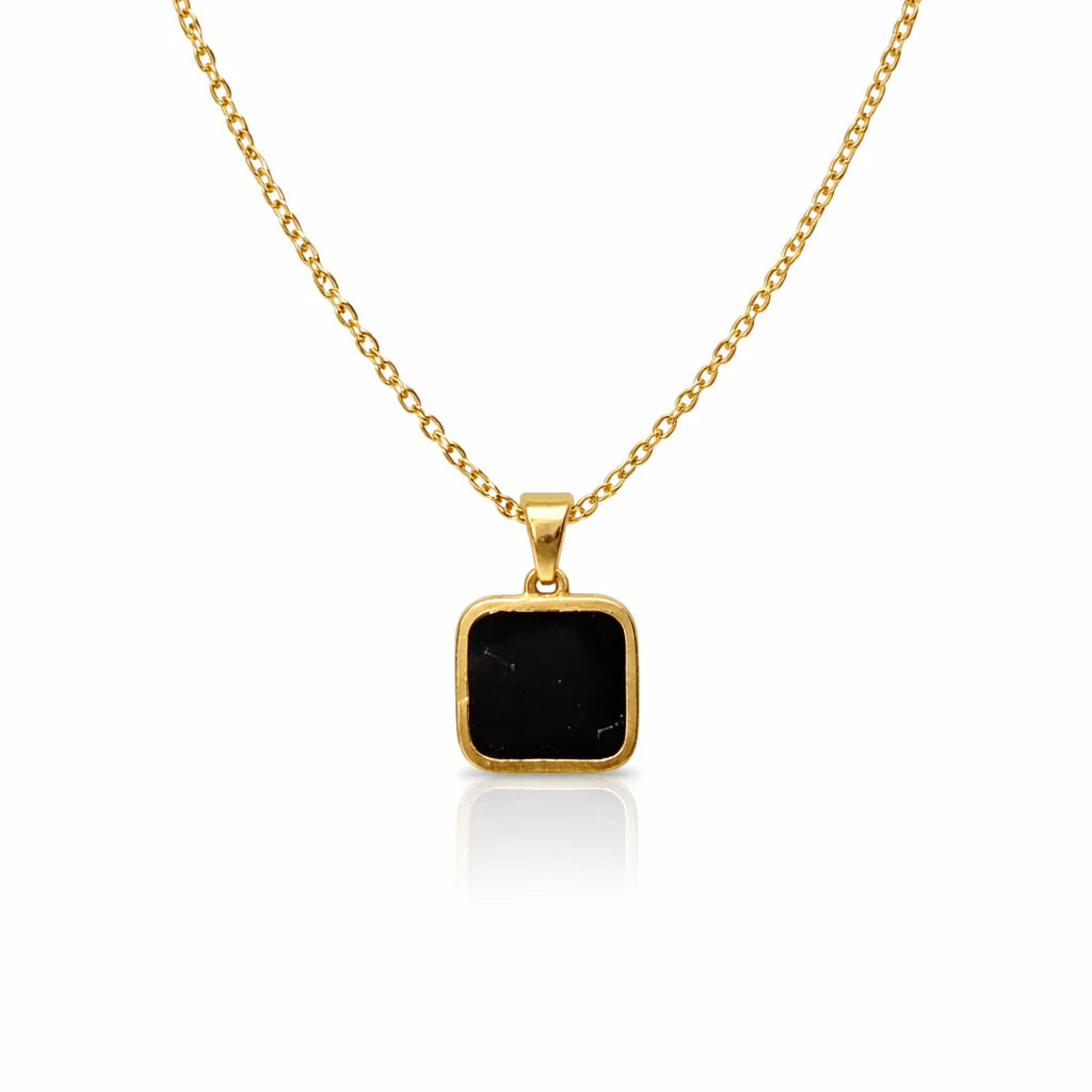 The Midnight Noir Square Pendant Chain