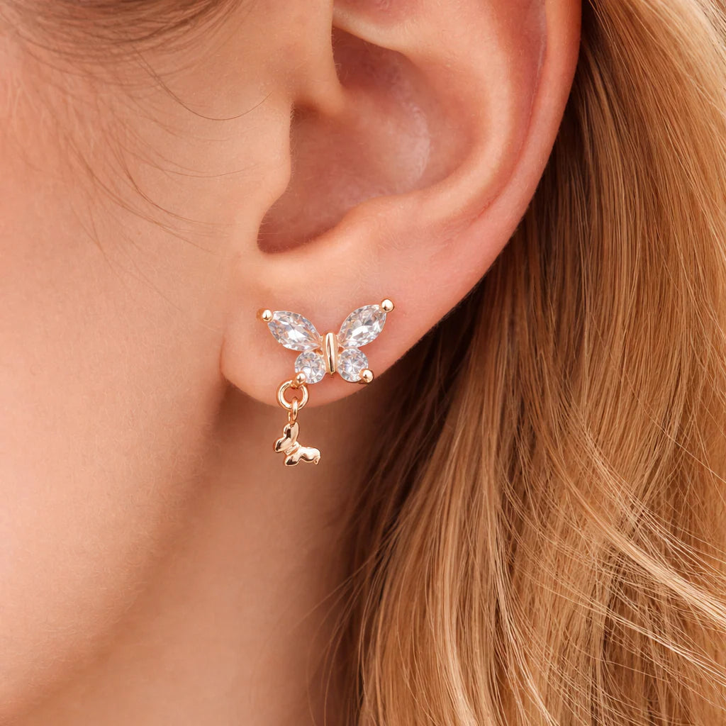 The Ethereal Twin Butterfly Crystal Drops