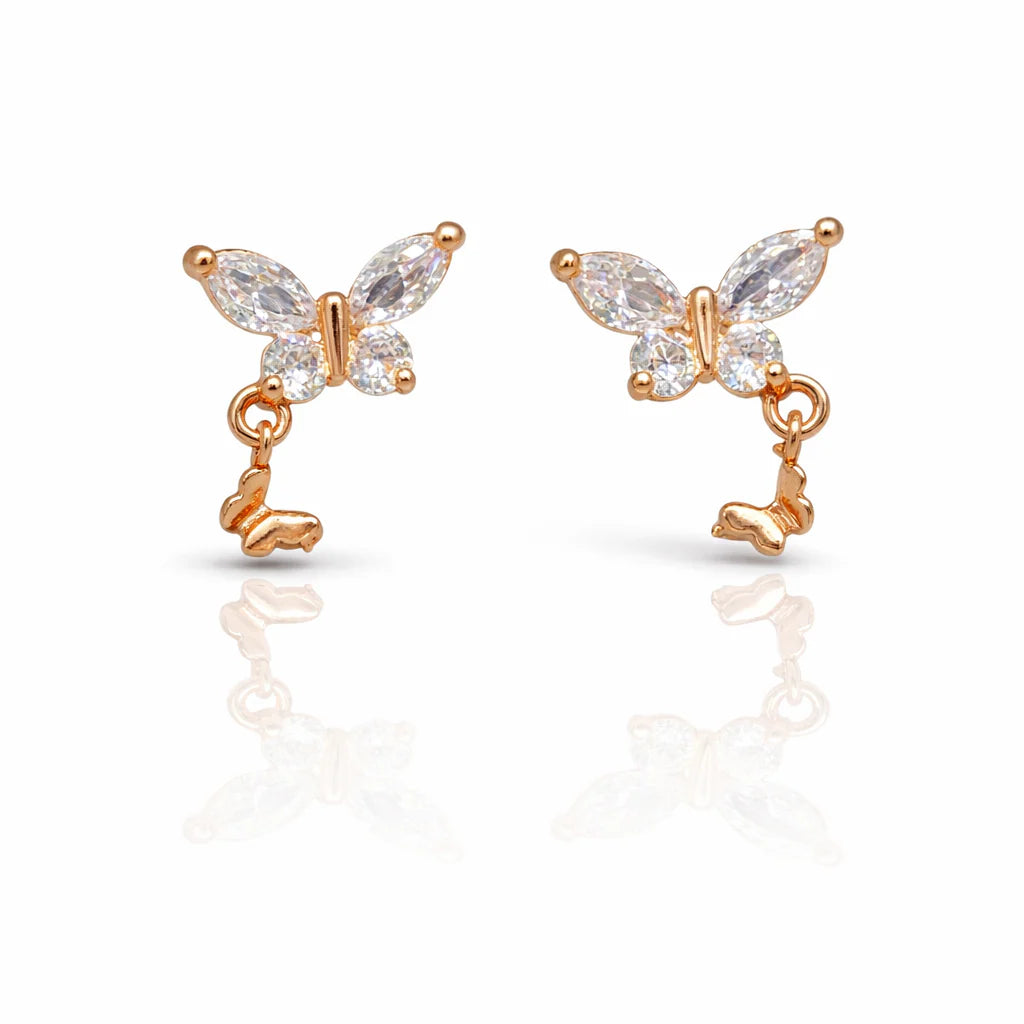 The Ethereal Twin Butterfly Crystal Drops