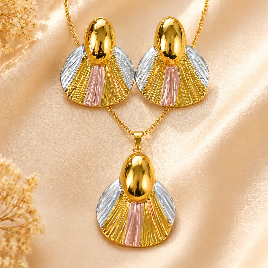 Anti-Tarnish Mixed Metal Jewelry Set