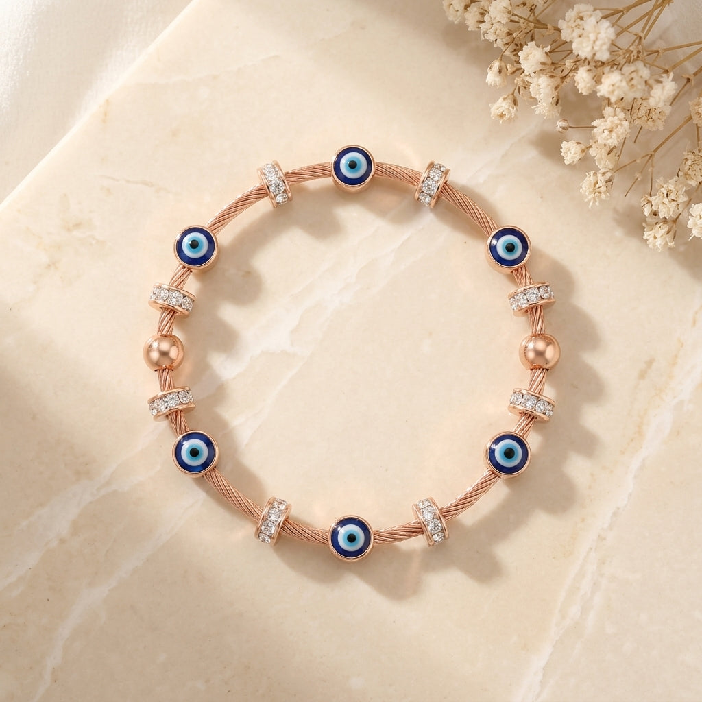 L’Aura 18K Rose Gold Cable Protection Bracelet