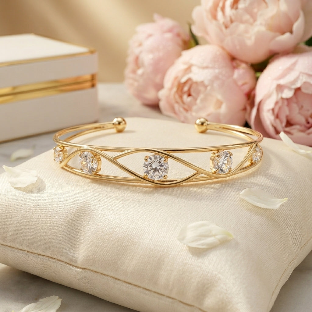 The 'Aura' Interlocking Wave Bracelet