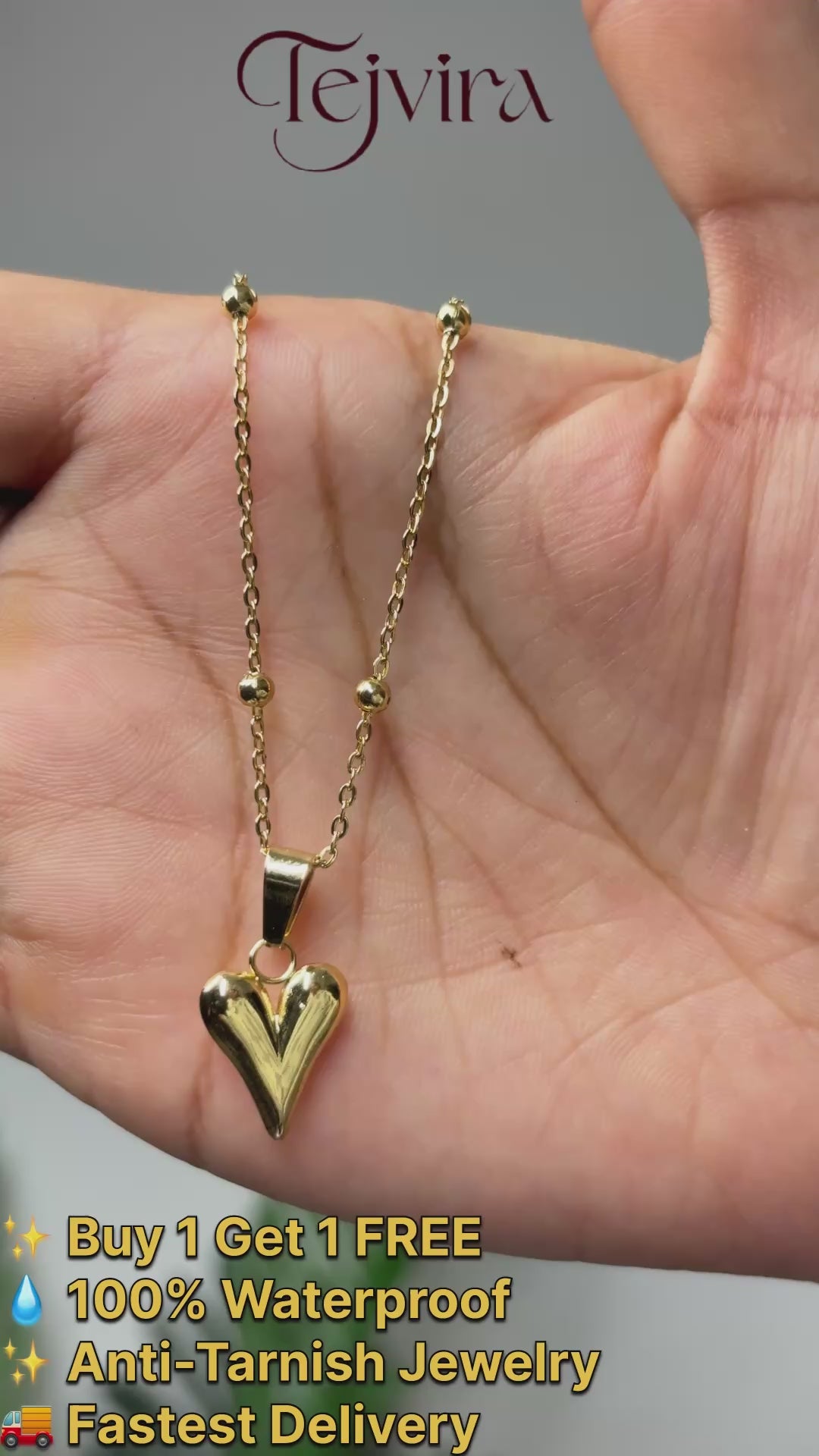 The Luminous Mirror Heart Chain Necklace