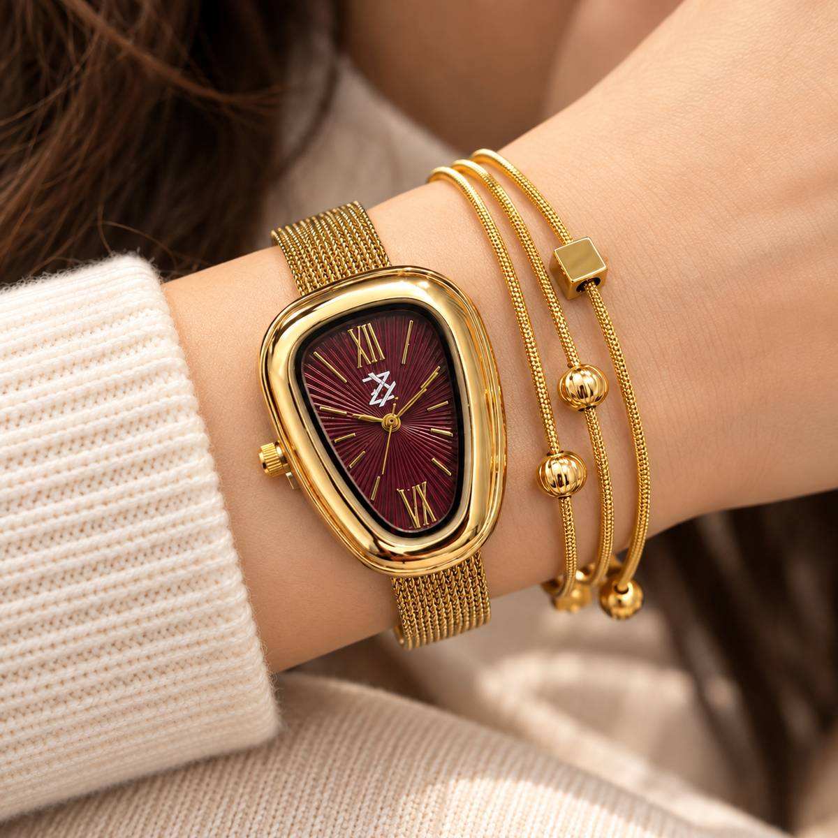 The TEJVIRA Red Cherry Snake Watch