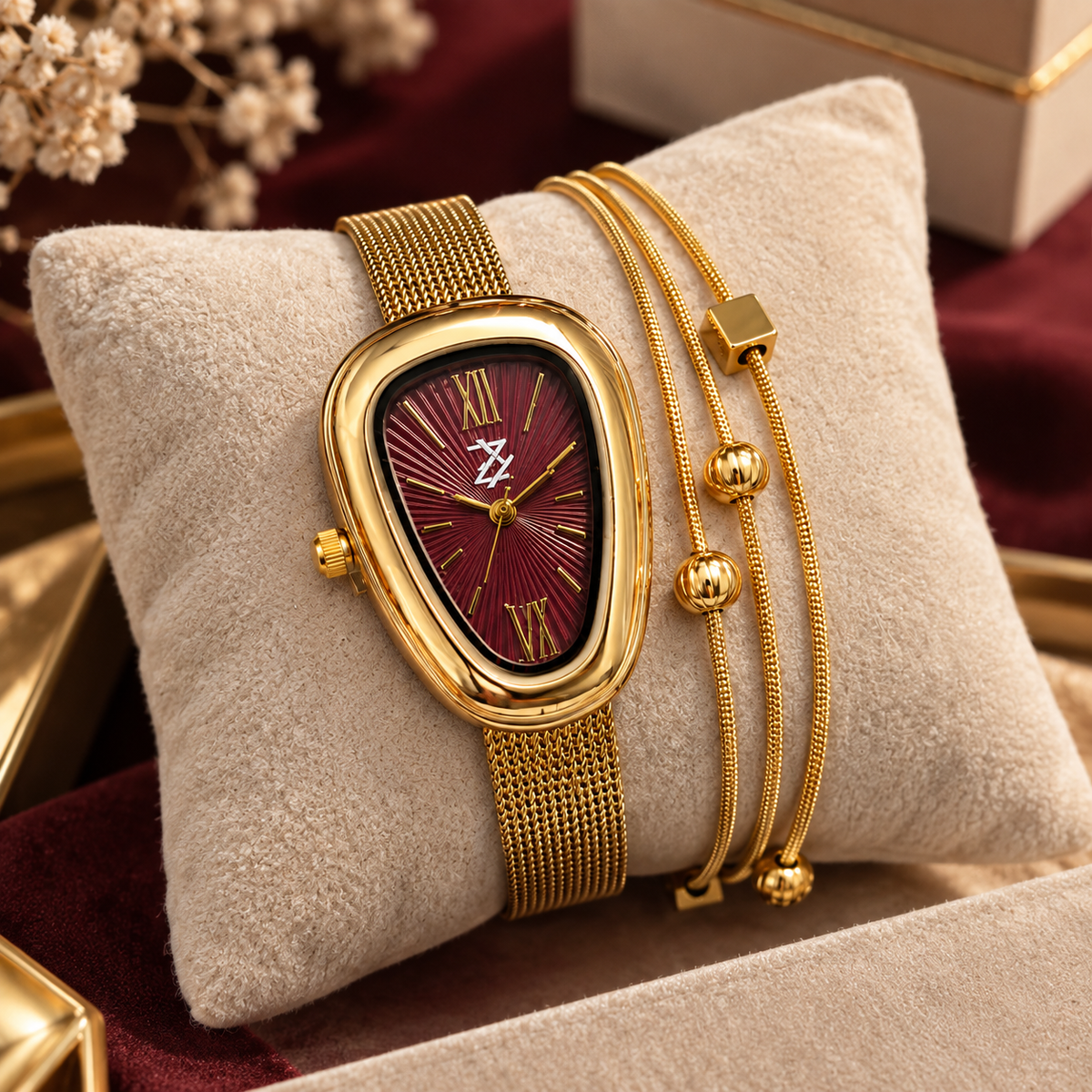 The TEJVIRA Red Cherry Snake Watch