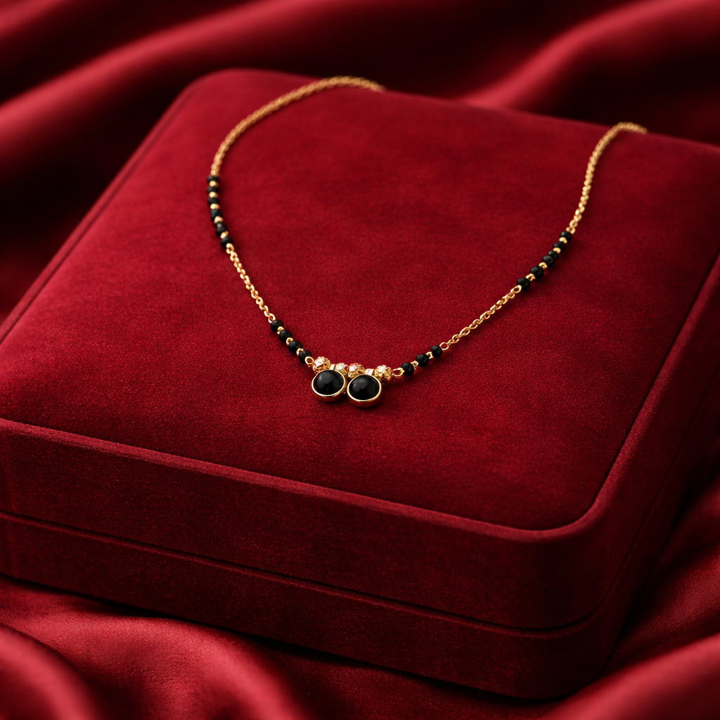 Midnight Twin Drop Mangalsutra