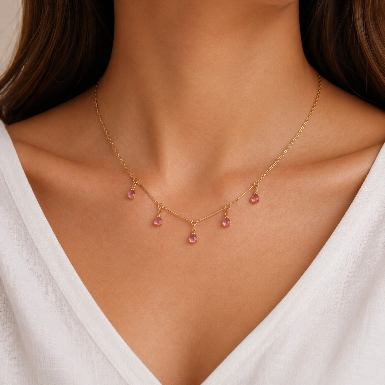 Blush Drop Elegance Chain