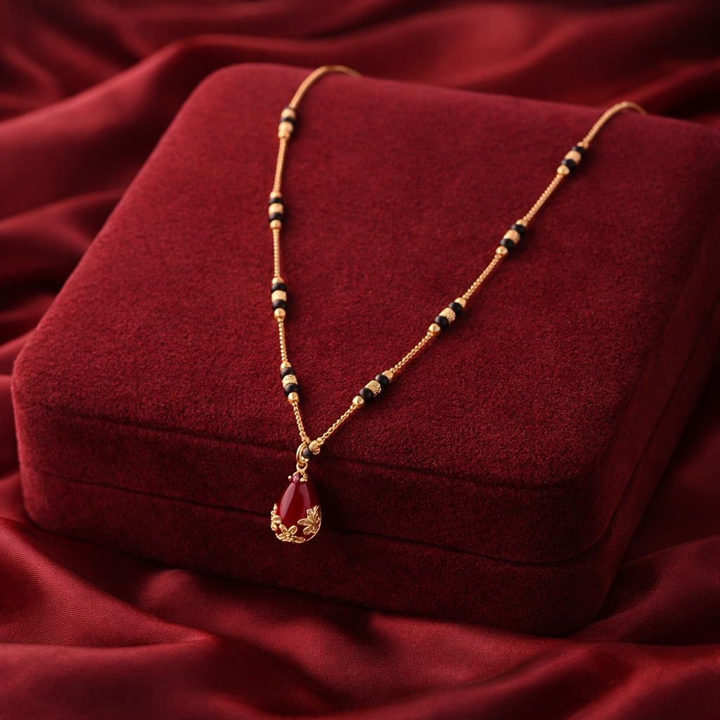 The 'Rhea' Ruby Drop Mangalsutra