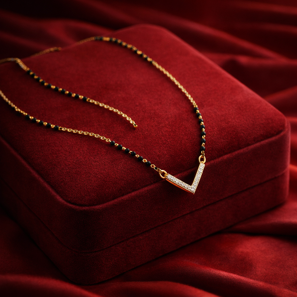 Elara Chevron Spark Mangalsutra