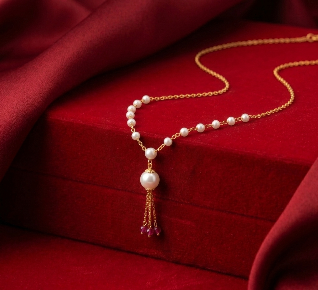 Pearl Mangalsutra with Tassel Pendant