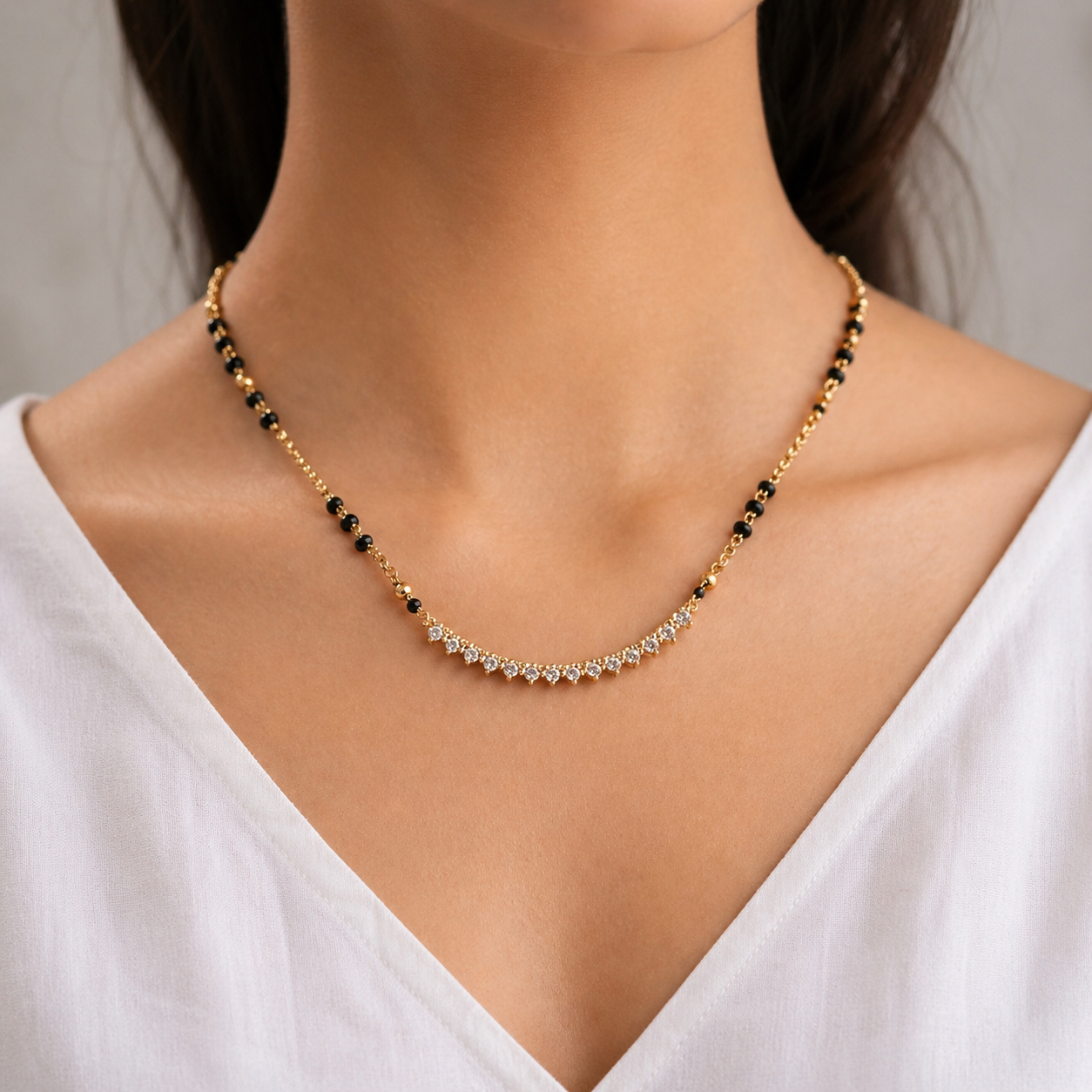 Minimalist Black Bead Daily Wear Mangalsutra