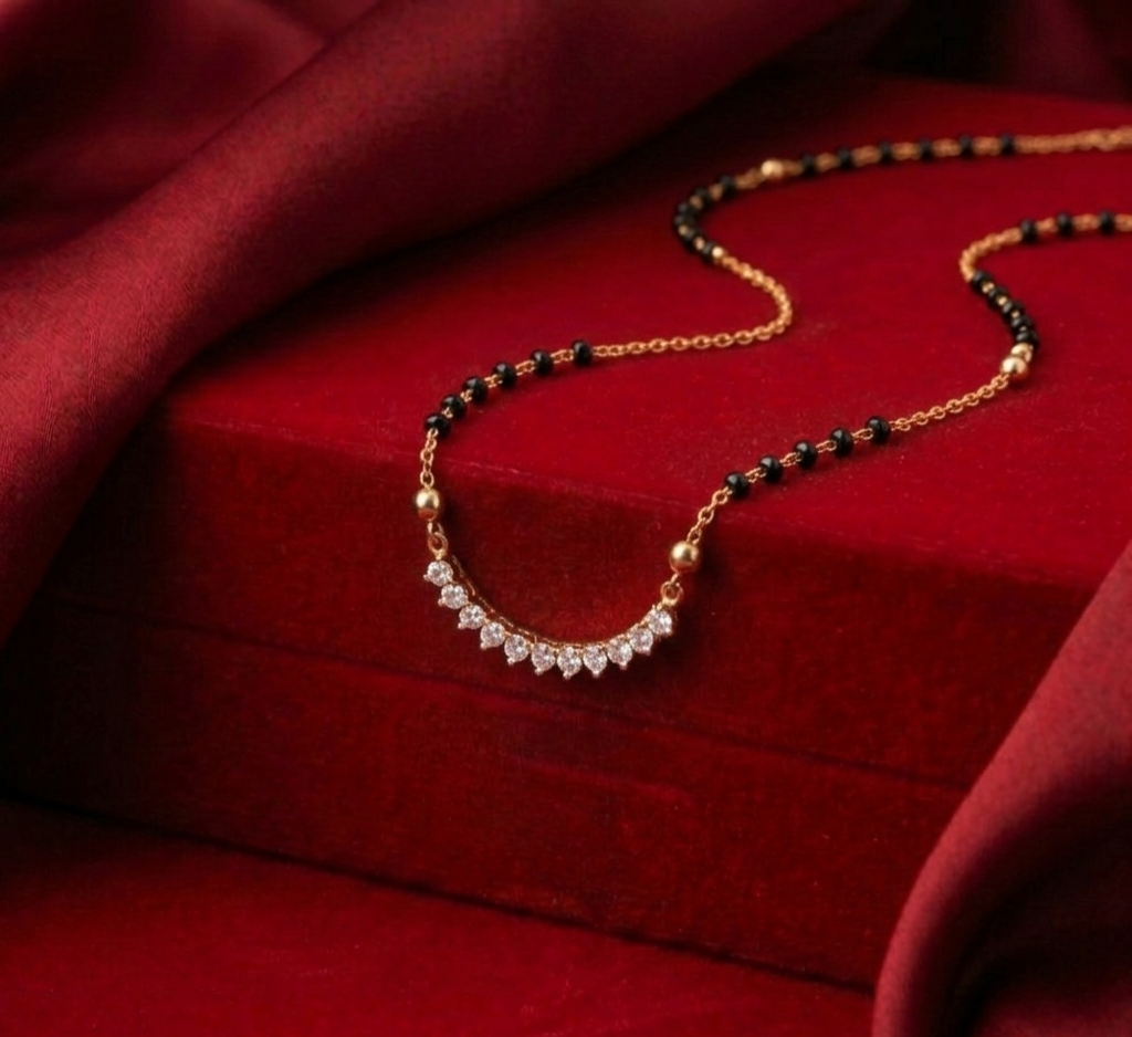 Minimalist Black Bead Daily Wear Mangalsutra