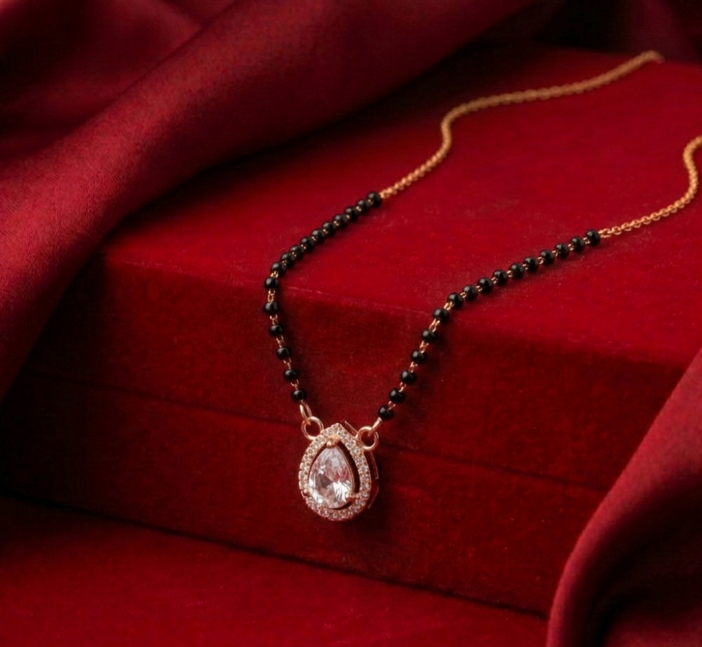 The Delicate Crystal Drop Mangalsutra