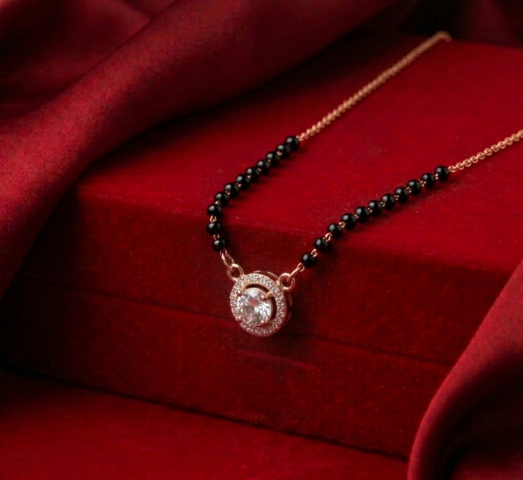 American Diamond Halo Mangalsutra for Women